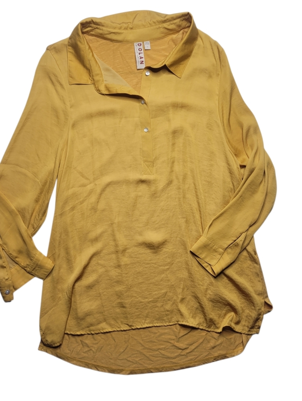 Anthropologie Dolan Left Coast Collection Steinbeck Tunic 1X Mustard Top
